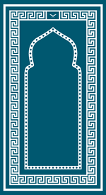 Prayer Mat Sajda Foldable-Teal - Premium  from Furqaan Bookstore - Just $35! Shop now at IQRA Book Center 