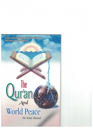 Qur'an and world Peace-SC* - Premium  from Dar us salam - Just $2.95! Shop now at IQRA' international Educational Foundation