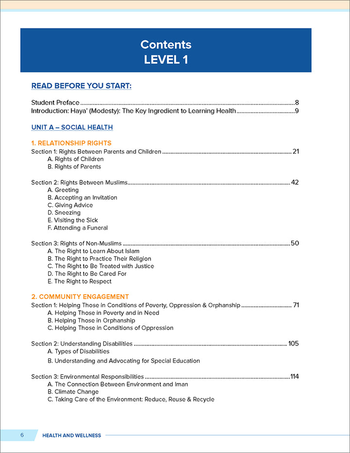 Health and Wellness - from an Islamic Perspective, Level 1 - Premium Text Book from IQRA' international Educational Foundation - Just $38.99! Shop now at IQRA' international Educational Foundation