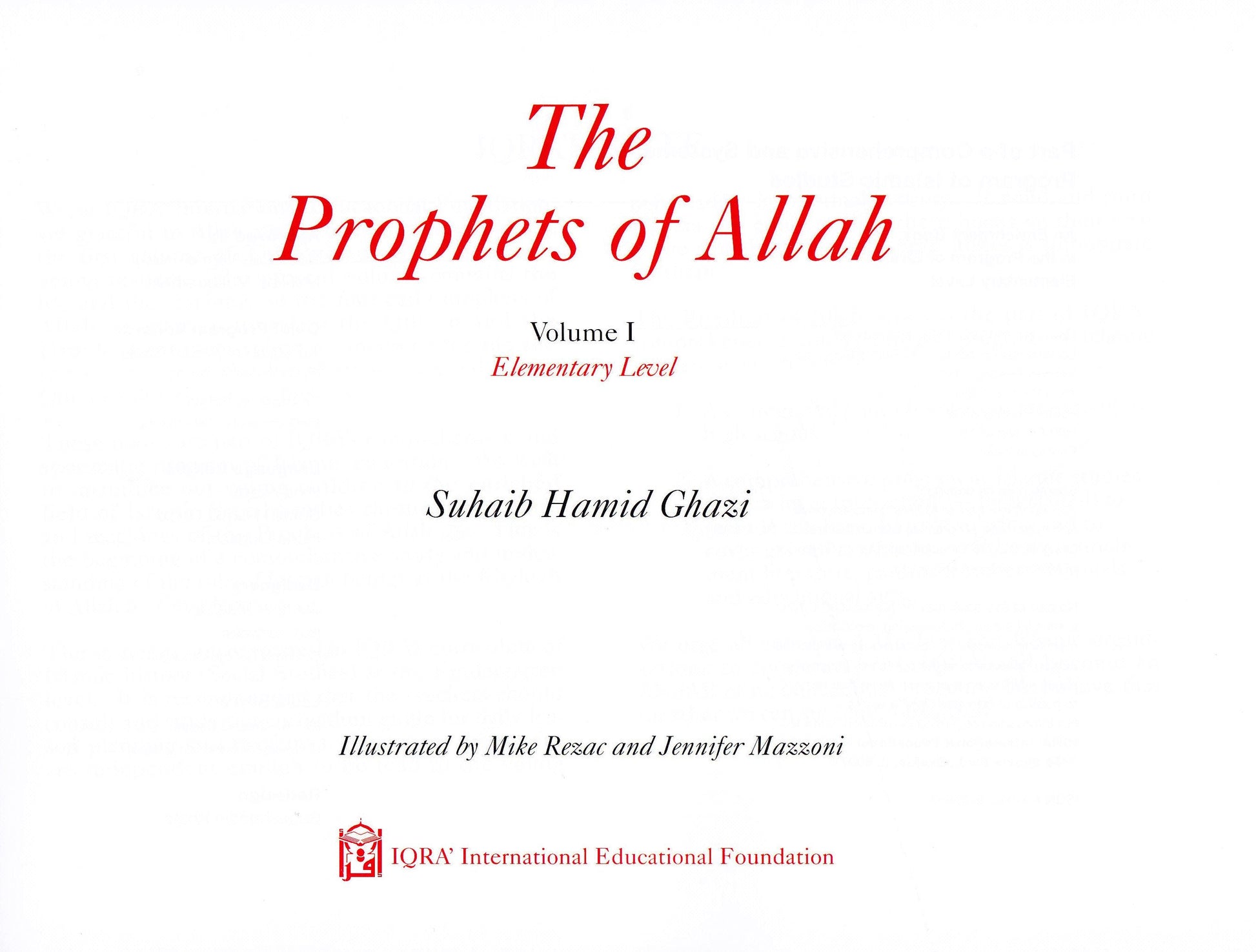 Prophets of Allah: Volume 1 - Premium Textbook from IQRA' international Educational Foundation - Just $8! Shop now at IQRA' international Educational Foundation
