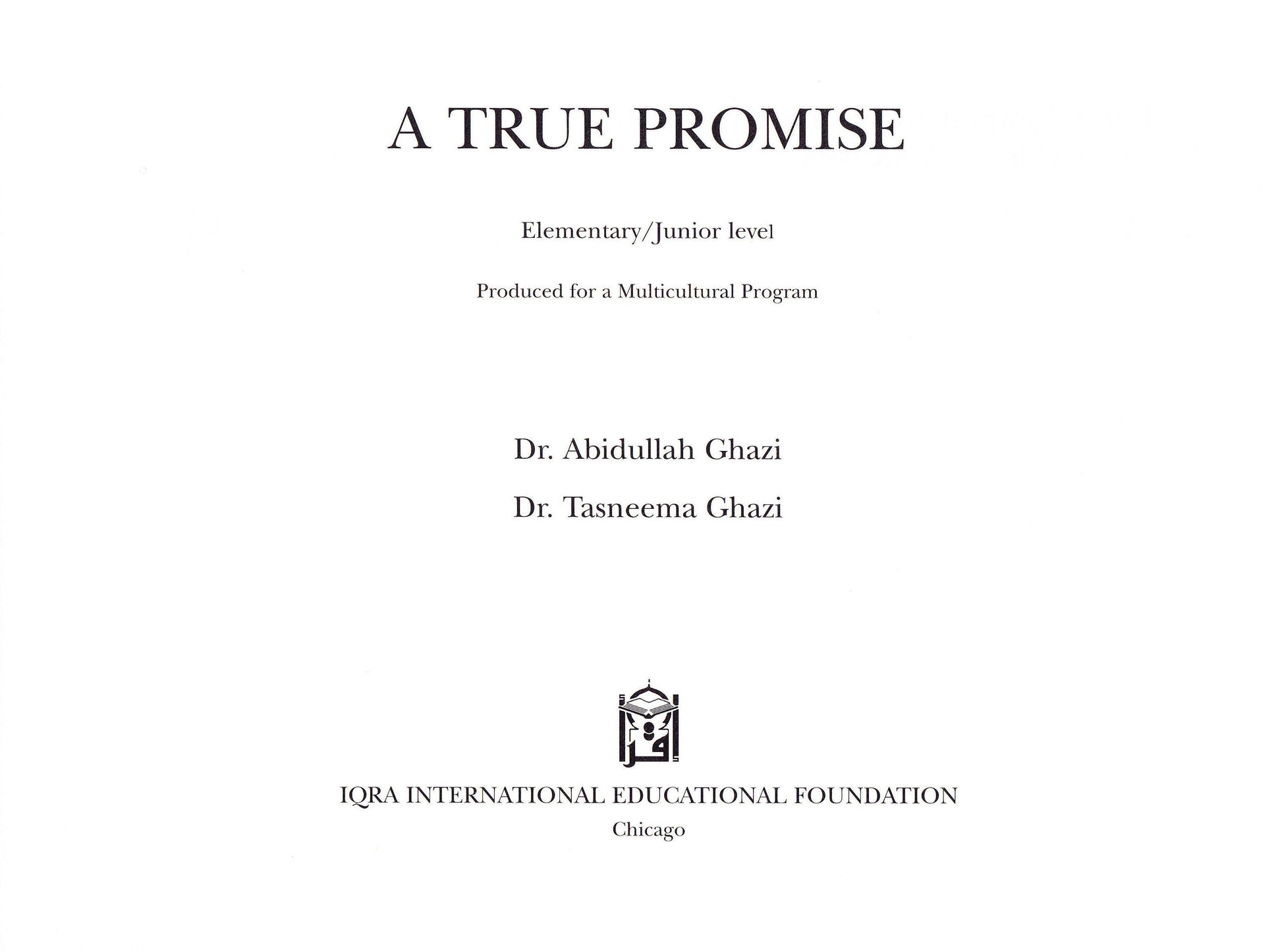 True Promise - Premium Textbook from IQRA' international Educational Foundation - Just $3! Shop now at IQRA Book Center | A Division of IQRA' international Educational Foundation
