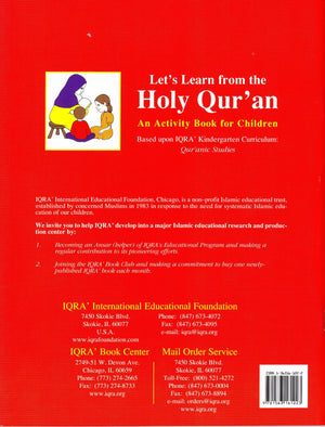 Let's Learn From The Holy Qur'an - Premium Activity Coloring Book from IQRA' international Educational Foundation - Just $8! Shop now at IQRA' international Educational Foundation