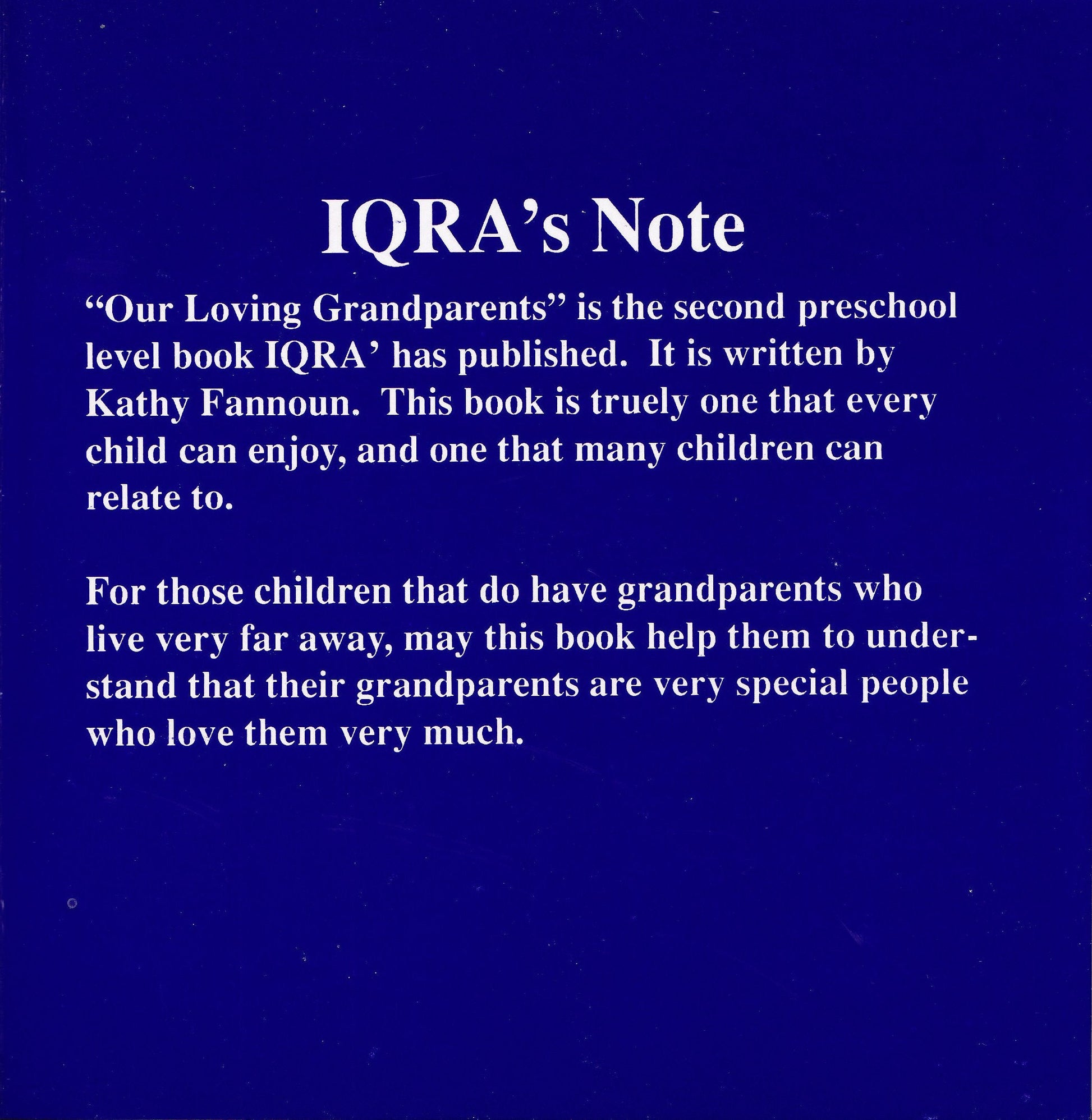 Our Loving Grand Parents - Premium Textbook from IQRA' international Educational Foundation - Just $5! Shop now at IQRA' international Educational Foundation