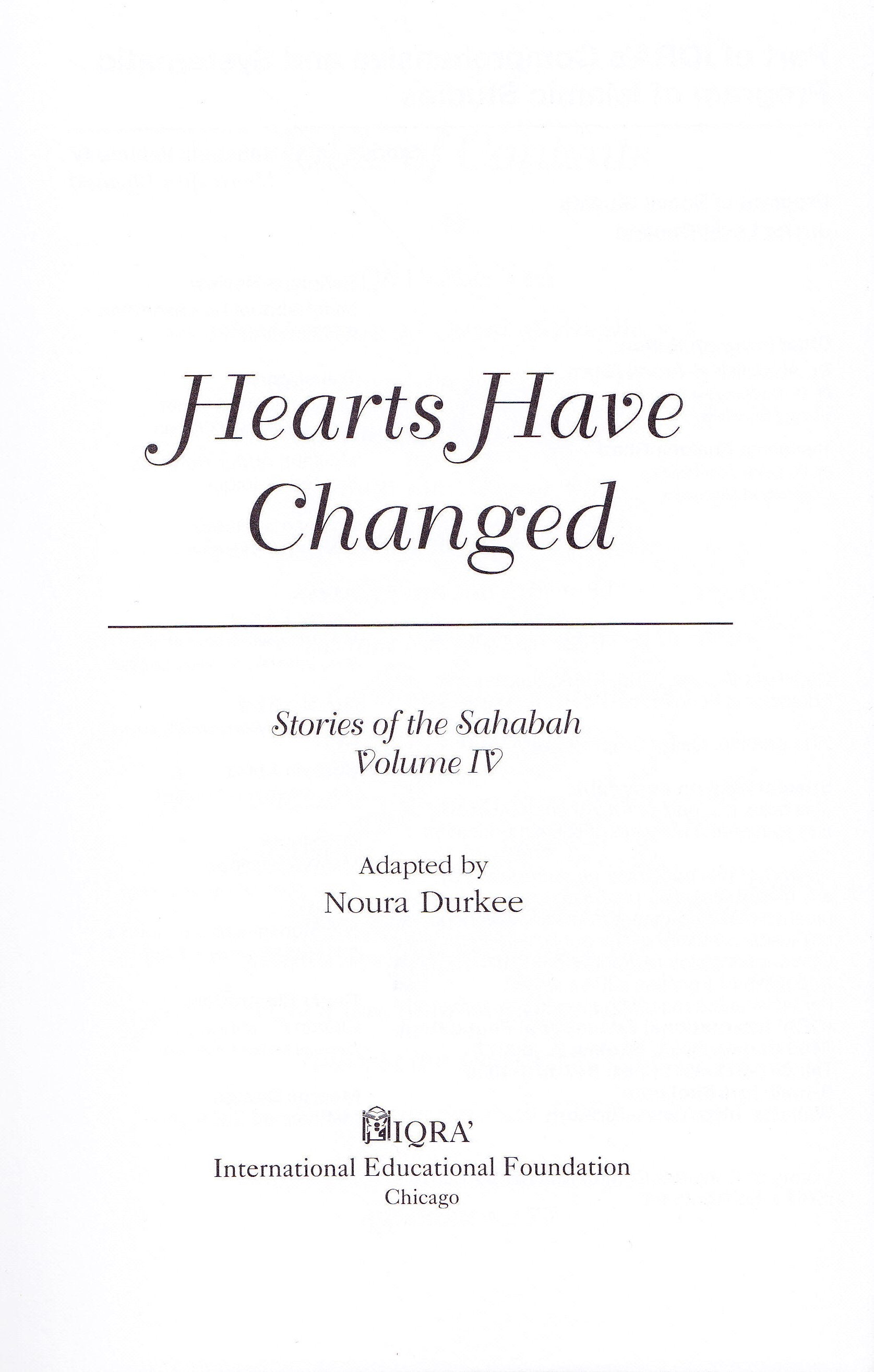 Hearts Have Changed Stories of Sahabha Volume 4 - Premium Textbook from IQRA' international Educational Foundation - Just $11! Shop now at IQRA' international Educational Foundation