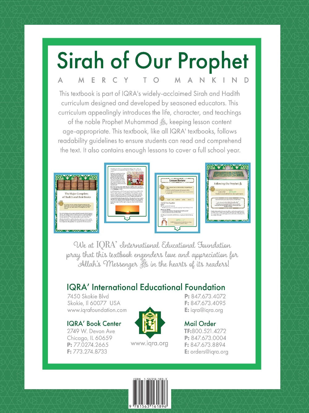 Sirah of our prophet Grade 4 (Wisdom of Our Prophet) Textbook - Premium Textbook from IQRA' international Educational Foundation - Just $14.99! Shop now at IQRA Book Center 