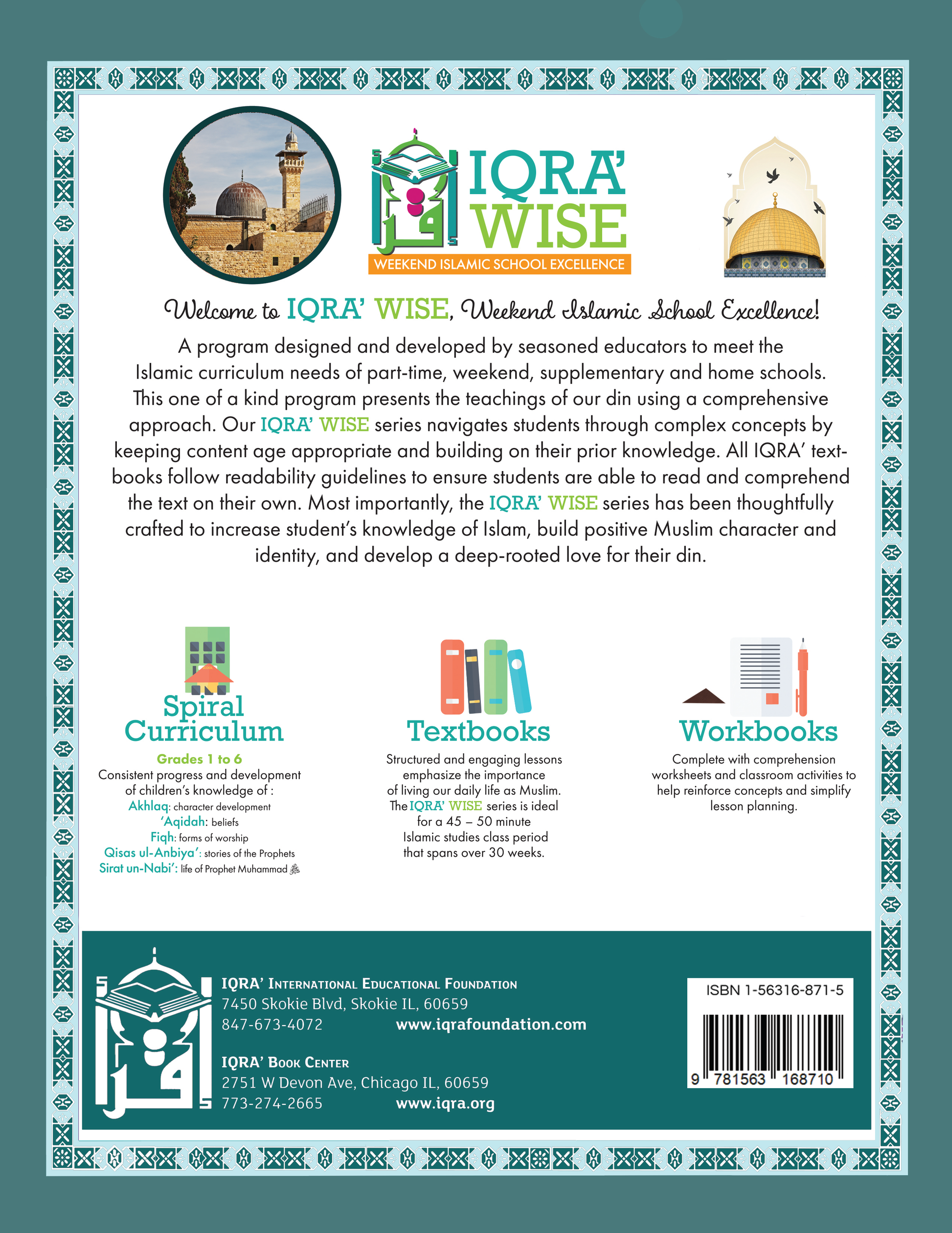 IQRA WISE Grade 7 Workbook - Premium Workbook from IQRA' international Educational Foundation - Just $8.99! Shop now at IQRA Book Center 