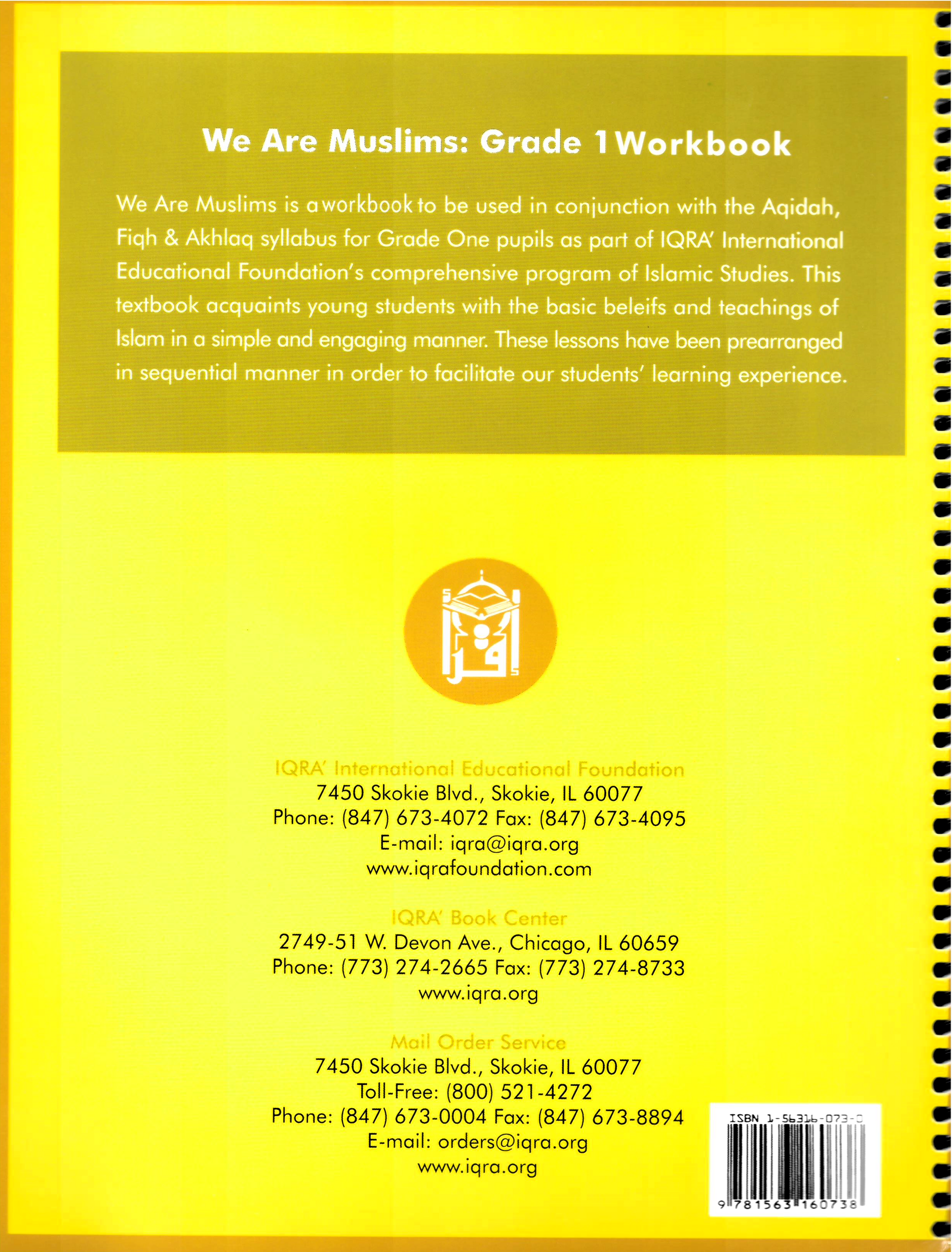 We Are Muslims: Elementary Grade 1 Workbook - Premium Workbook from IQRA' international Educational Foundation - Just $8! Shop now at IQRA' international Educational Foundation
